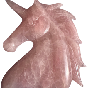 rose quartz crystal unicorn