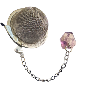 amethyst crystal tea strainer