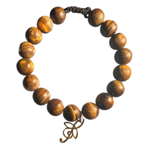 matte tiger's eye gemstone bracelet 10mm