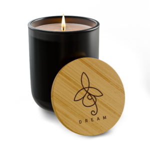 Dream Music Trinity Vanilla Bean Soy Candle  with Bamboo Lid — 14 oz