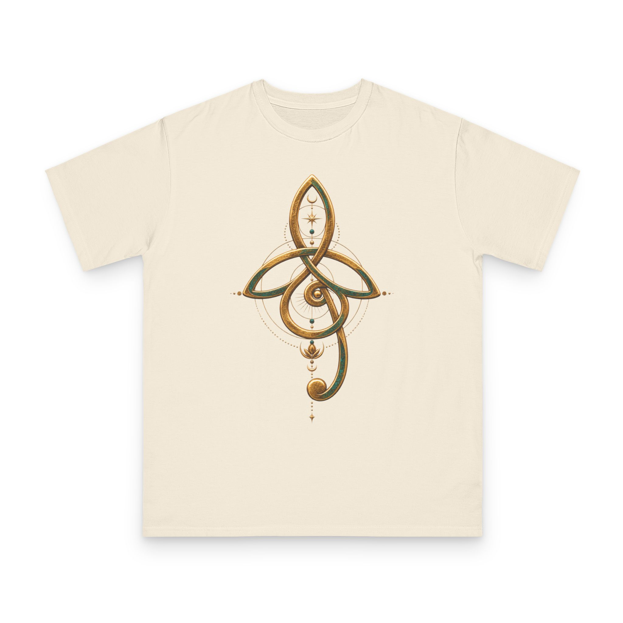 Celestial Harmony Organic Unisex T-Shirt – Dream Music Trinity - Image 4