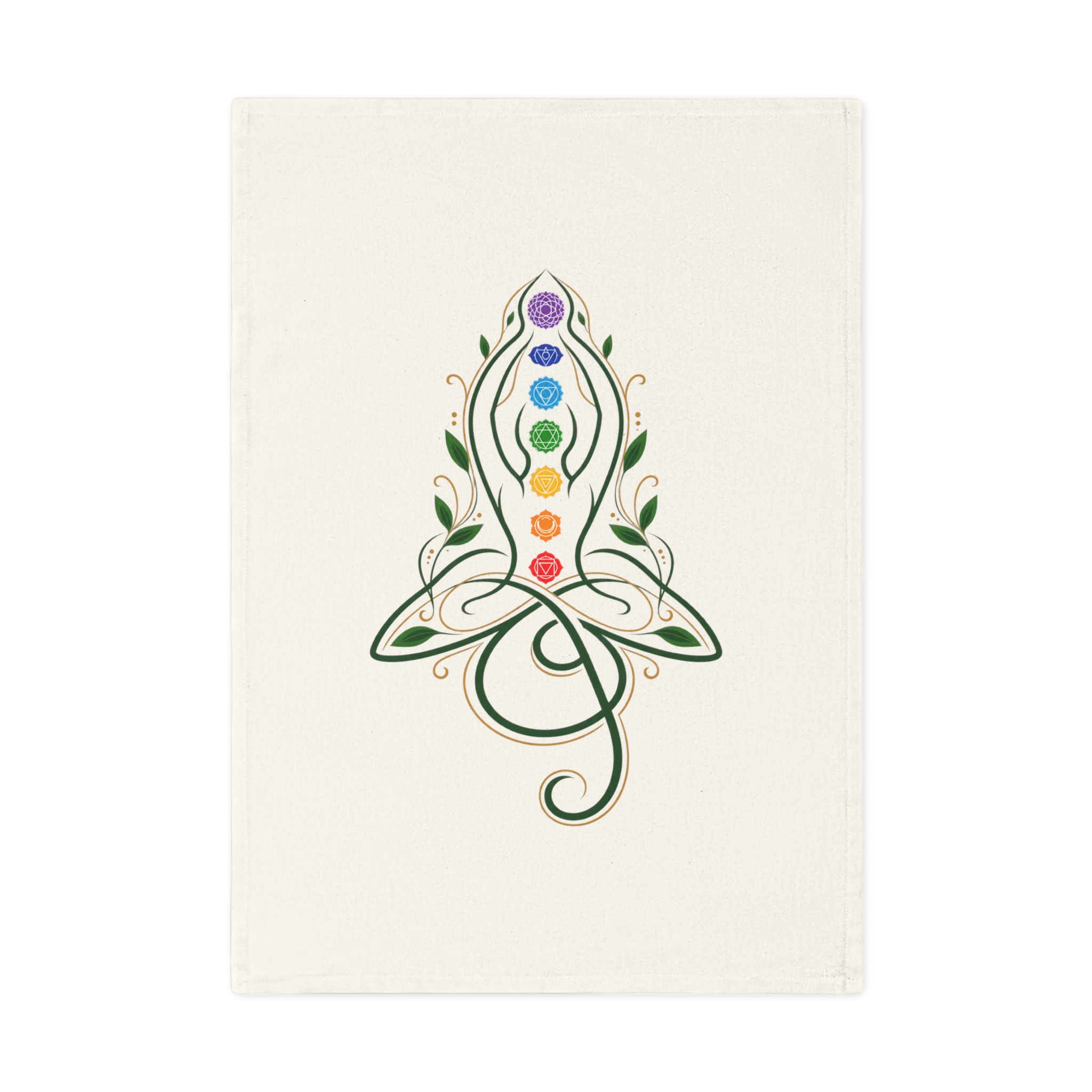 Sacred Chakra Harmony Organic Cotton Tea Towel