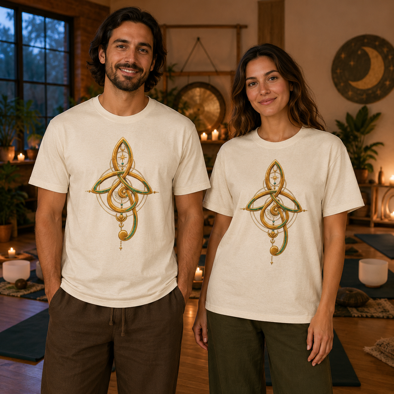 Celestial Harmony Organic Unisex T-Shirt – Dream Music Trinity - Image 6
