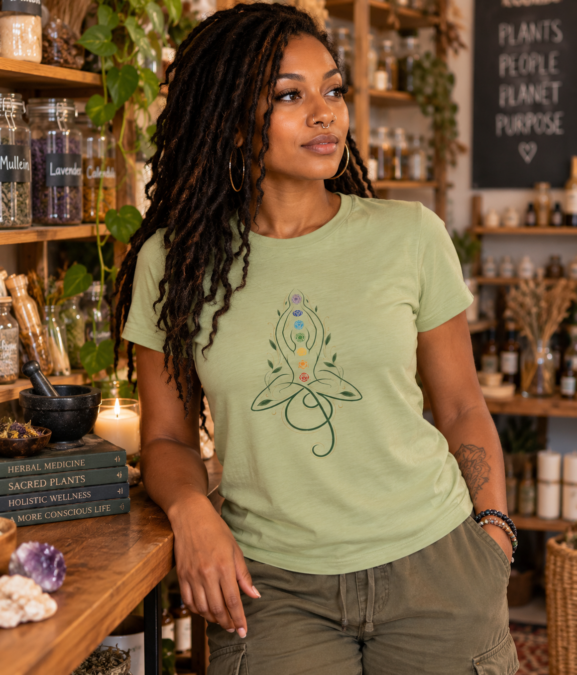 Sacred Chakra Harmony Organic Women’s T-Shirt - Image 2