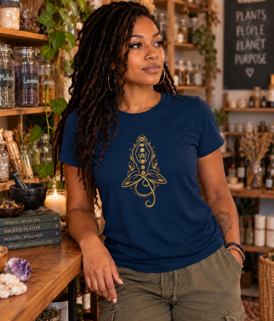 Sacred Chakra Harmony Organic Women’s T-Shirt - Image 7