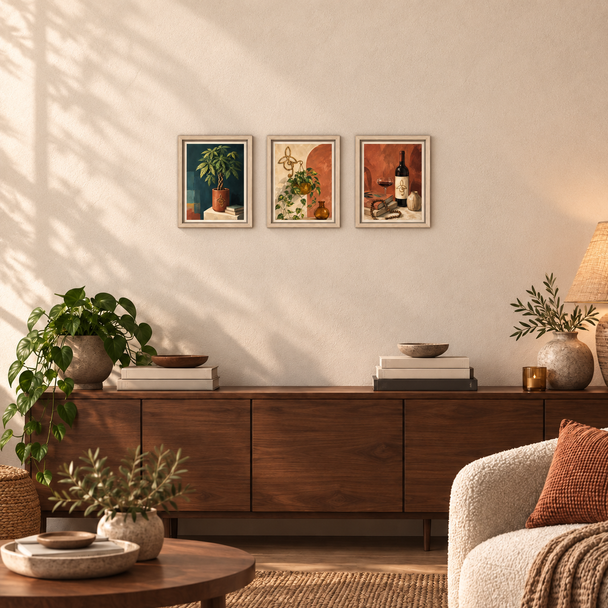 Rooted Prosperity Money Tree Dream Music Trinity Framed Canvas Art - Image 2